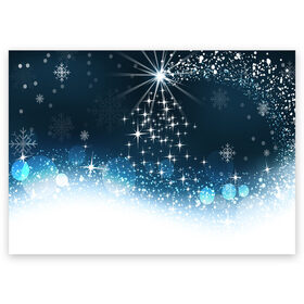 Поздравительная открытка с принтом Новогоднее Чудо , 100% бумага | плотность бумаги 280 г/м2, матовая, на обратной стороне линовка и место для марки
 | 