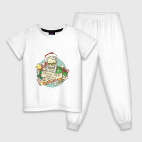Детская пижама хлопок с принтом Подарочки от Роджера , 100% хлопок |  брюки и футболка прямого кроя, без карманов, на брюках мягкая резинка на поясе и по низу штанин
 | 