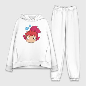 Женский костюм хлопок Oversize с принтом Рыбка Поньо на утесе ,  |  | baby | ghibli | hayao miyazaki | kawaii | ponyo | аниме персонажи | гибли | девочка | детям | кавайный | малыш | медузы | море | морские | мультяшный | поньо | ребенок | русалка | русалочка | рыба | рыбка | рыбка поньо