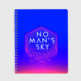 Тетрадь с принтом NO MANS SKY , 100% бумага | 48 листов, плотность листов — 60 г/м2, плотность картонной обложки — 250 г/м2. Листы скреплены сбоку удобной пружинной спиралью. Уголки страниц и обложки скругленные. Цвет линий — светло-серый
 | action | hello games | next. | no man s sky | no man sky | space | выживание | космос