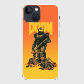 Чехол для iPhone 13 mini с принтом Doom ,  |  | doom | doom eternal | fps | game | games | hell | shooter | shotgun | ад | дробовик | дум | думгай | игра | игры