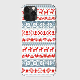 Чехол для iPhone 12 Pro с принтом Новогодний пиксельный узор , силикон | область печати: задняя сторона чехла, без боковых панелей | Тематика изображения на принте: christmas | deer | hearts | new year | pattern | pixels | snowflakes | trees | елки | новый год | олени | пиксели | рождество | сердечки | снежинки | узор