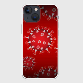 Чехол для iPhone 13 mini с принтом Вирусяка ,  |  | Тематика изображения на принте: coronavirus | covid | вирус | ковид | коронавирус