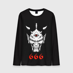 Мужской лонгслив 3D с принтом 666 , 100% полиэстер | длинные рукава, круглый вырез горловины, полуприлегающий силуэт | 666 | creep | scream | warrior | астрал | восставший из ада | демон | монстр | призрак | принт 666 | страшилки | хоррор | хоррор футболки | хэллоуин
