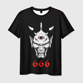 Мужская футболка 3D с принтом 666 , 100% полиэфир | прямой крой, круглый вырез горловины, длина до линии бедер | 666 | creep | scream | warrior | астрал | восставший из ада | демон | монстр | призрак | принт 666 | страшилки | хоррор | хоррор футболки | хэллоуин