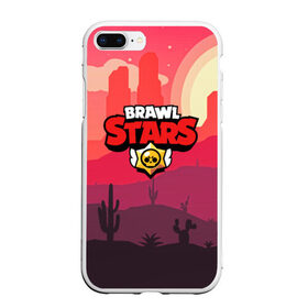 Чехол для iPhone 7Plus/8 Plus матовый с принтом BRAWL STARS , Силикон | Область печати: задняя сторона чехла, без боковых панелей | brawl stars | crow | leon | mobile game | stars | бравл старс | ворон | леон | мобильные игры