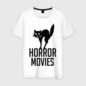 Мужская футболка хлопок с принтом Horror Movies , 100% хлопок | прямой крой, круглый вырез горловины, длина до линии бедер, слегка спущенное плечо. | 
