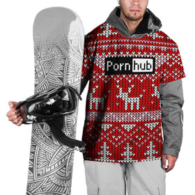 Накидка на куртку 3D с принтом Pornhub , 100% полиэстер |  | deer | fashion | horns | new year | pattern | vanguard | x mas tree | авангард | ёлка | мода | новый год | олень | рога | узор