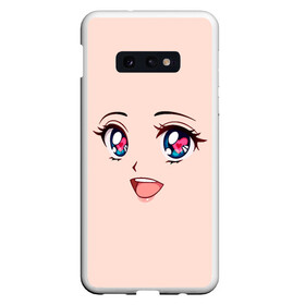 Чехол для Samsung S10E с принтом Happy anime face , Силикон | Область печати: задняя сторона чехла, без боковых панелей | angry | anime | art | big | eyes | face | girl | kawaii | manga | style | аниме | арт | глаза | девушка | кавай | лицо | манга