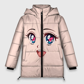 Женская зимняя куртка 3D с принтом Happy anime face , верх — 100% полиэстер; подкладка — 100% полиэстер; утеплитель — 100% полиэстер | длина ниже бедра, силуэт Оверсайз. Есть воротник-стойка, отстегивающийся капюшон и ветрозащитная планка. 

Боковые карманы с листочкой на кнопках и внутренний карман на молнии | angry | anime | art | big | eyes | face | girl | kawaii | manga | style | аниме | арт | глаза | девушка | кавай | лицо | манга