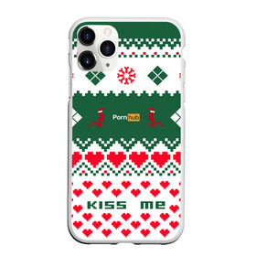 Чехол для iPhone 11 Pro матовый с принтом PORN HUB , Силикон |  | 2021 | new year | новый 2021 год | новый год | поцелуй меня | с новым годом | свитер | свитер на новый год | сердечки