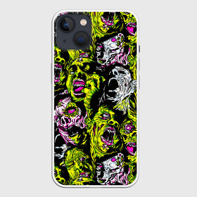 Чехол для iPhone 13 с принтом ЗОМБИ ,  |  | 666 | alien | bloody | creep | evil dead | scream | ведьма | восставший из ада | герои ужаса | демон | звонок | зловещие мертвецы.