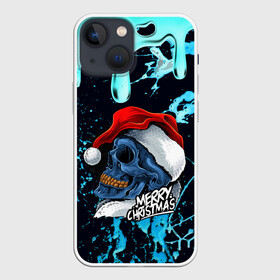 Чехол для iPhone 13 mini с принтом Счастливого Страждества ,  |  | 2021 | blood | bloody | christmas | creepy | halloween | marry | merry | neon | skull | год | кости | краска | кровавый | кровь | неон | новый | праздник | рождество | скелет | ужас | ужасы | хоррор | хоррор мерч | череп