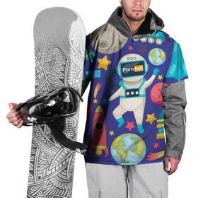 Накидка на куртку 3D с принтом Pornhub space , 100% полиэстер |  | astronaut | comet | cosmos | moon | planet | rocet | space | star | звезда | космонавт | космос | планета | ракета