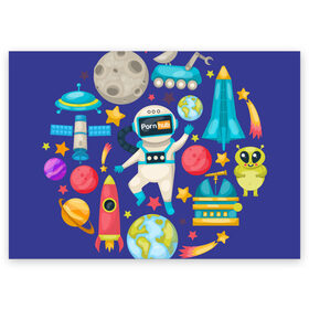 Поздравительная открытка с принтом Pornhub space , 100% бумага | плотность бумаги 280 г/м2, матовая, на обратной стороне линовка и место для марки
 | Тематика изображения на принте: astronaut | comet | cosmos | moon | planet | rocet | space | star | звезда | космонавт | космос | планета | ракета