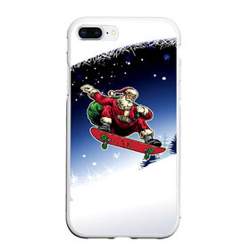 Чехол для iPhone 7Plus/8 Plus матовый с принтом BAD SANTA , Силикон | Область печати: задняя сторона чехла, без боковых панелей | 