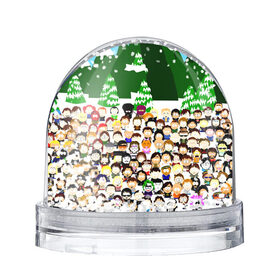 Снежный шар с принтом Южный Парк / South Park . , Пластик | Изображение внутри шара печатается на глянцевой фотобумаге с двух сторон | south park | ubisoft | woodland critter christmas | кенни | мультсериал | стэн | южный парк