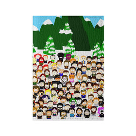 Обложка для паспорта матовая кожа с принтом Южный Парк / South Park . , натуральная матовая кожа | размер 19,3 х 13,7 см; прозрачные пластиковые крепления | south park | ubisoft | woodland critter christmas | кенни | мультсериал | стэн | южный парк