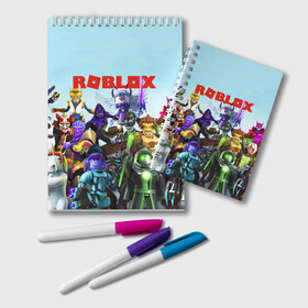 Блокнот с принтом ROBLOX , 100% бумага | 48 листов, плотность листов — 60 г/м2, плотность картонной обложки — 250 г/м2. Листы скреплены удобной пружинной спиралью. Цвет линий — светло-серый
 | Тематика изображения на принте: piggy | roblox | roblox games | roblox piggy | игра роблокс | пигги. | роблокс | роблокс пигги | робукс