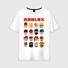 Женская футболка хлопок Oversize с принтом ROBLOX , 100% хлопок | свободный крой, круглый ворот, спущенный рукав, длина до линии бедер
 | piggy | roblox | roblox games | roblox piggy | игра роблокс | пигги. | роблокс | роблокс пигги | робукс