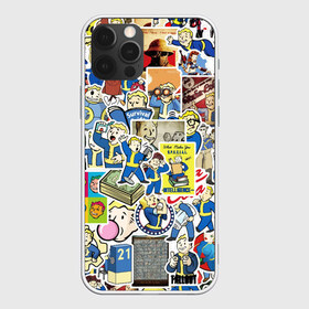 Чехол для iPhone 12 Pro Max с принтом FALLOUT STICKER BOMBING , Силикон |  | fallout sticker | атомный | волт бой | герой | игра | персонаж | радиация | стикер бомбинг | фаллаут | фоллаут | человечек