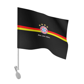 Флаг для автомобиля с принтом Бавария , 100% полиэстер | Размер: 30*21 см | bayern mnchen | mia san mia | бавария | германия | красная машина | мы это мы | мюнхен | футбол
