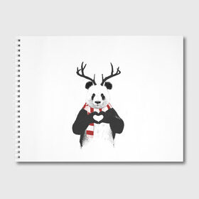 Альбом для рисования с принтом Новогодний Панда , 100% бумага
 | матовая бумага, плотность 200 мг. | 2021 | 21 | 2k21 | 2к21 | chrystmas | deer | heart | marry | new | panda | santa | snow | xmas | year | год | годом | дед | елка | елки | клаус | лес | мороз | настроение | новогоднее | новогоднему | новый | новым | олень | панда | по | рождество | с