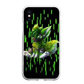 Чехол для iPhone XS Max матовый с принтом Protogen music , Силикон | Область печати: задняя сторона чехла, без боковых панелей | cute | furry | green | love | music