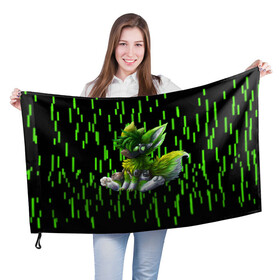 Флаг 3D с принтом Protogen music , 100% полиэстер | плотность ткани — 95 г/м2, размер — 67 х 109 см. Принт наносится с одной стороны | cute | furry | green | love | music