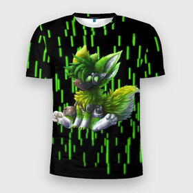 Мужская футболка 3D спортивная с принтом Protogen music , 100% полиэстер с улучшенными характеристиками | приталенный силуэт, круглая горловина, широкие плечи, сужается к линии бедра | cute | furry | green | love | music