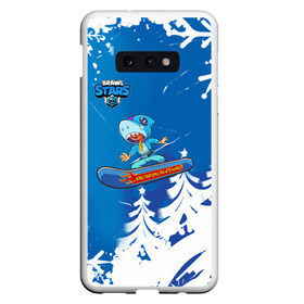 Чехол для Samsung S10E с принтом Brawl Stars (Snowboarding) , Силикон | Область печати: задняя сторона чехла, без боковых панелей | brawl | break dance | leon | moba | skateboard | stars | supercell | surfing | игра | коллаборация | коллаж | колоборация | паттерн