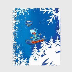 Тетрадь с принтом Brawl Stars (Snowboarding) , 100% бумага | 48 листов, плотность листов — 60 г/м2, плотность картонной обложки — 250 г/м2. Листы скреплены сбоку удобной пружинной спиралью. Уголки страниц и обложки скругленные. Цвет линий — светло-серый
 | brawl | break dance | leon | moba | skateboard | stars | supercell | surfing | игра | коллаборация | коллаж | колоборация | паттерн