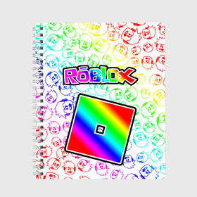 Тетрадь с принтом ROBLOX , 100% бумага | 48 листов, плотность листов — 60 г/м2, плотность картонной обложки — 250 г/м2. Листы скреплены сбоку удобной пружинной спиралью. Уголки страниц и обложки скругленные. Цвет линий — светло-серый
 | piggy | roblox | roblox games | roblox piggy | игра роблокс | пигги. | роблокс | роблокс пигги | робукс