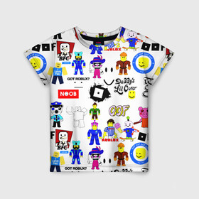 Детская футболка 3D с принтом ROBLOX , 100% гипоаллергенный полиэфир | прямой крой, круглый вырез горловины, длина до линии бедер, чуть спущенное плечо, ткань немного тянется | piggy | roblox | roblox games | roblox piggy | игра роблокс | пигги. | роблокс | роблокс пигги | робукс