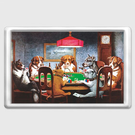 Магнит 45*70 с принтом Собаки играют в покер , Пластик | Размер: 78*52 мм; Размер печати: 70*45 | a friend in need | art | artist | bets | buldog | cards | chips | dogs | gambling | games | memes | picture | poker | азартные игры | бульдог | друг познается в беде | искусство | картина | карты | мемы | покер | сенбернар | собаки | собачки | ставки