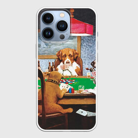 Чехол для iPhone 13 Pro с принтом Собаки играют в покер ,  |  | a friend in need | art | artist | bets | buldog | cards | chips | dogs | gambling | games | memes | picture | poker | азартные игры | бульдог | друг познается в беде | искусство | картина | карты | мемы | покер | сенбернар | собаки | собачки | ставки