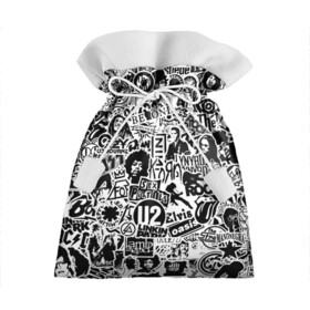 Подарочный 3D мешок с принтом Rock Band Logos , 100% полиэстер | Размер: 29*39 см | Тематика изображения на принте: ac dc | linkin park | music | queen | radiohead | rock | rock band logos | линкин парк | музыка | ретро | рок группа | элвис