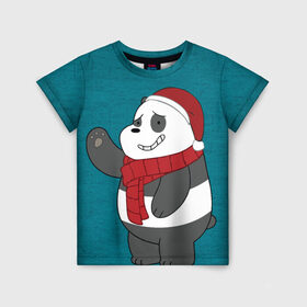 Детская футболка 3D с принтом Panda , 100% гипоаллергенный полиэфир | прямой крой, круглый вырез горловины, длина до линии бедер, чуть спущенное плечо, ткань немного тянется | Тематика изображения на принте: cartoon network | panda | vdkimel | we bare bears | вся правда о медведях | панда
