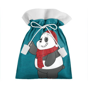 Подарочный 3D мешок с принтом Panda , 100% полиэстер | Размер: 29*39 см | Тематика изображения на принте: cartoon network | panda | vdkimel | we bare bears | вся правда о медведях | панда