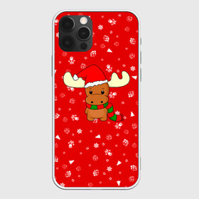 Чехол для iPhone 12 Pro Max с принтом НОВОГОДНИЙ ОЛЕНЁНОК , Силикон |  | 2021 | christmas | merry christmas | santa claus | дед мороз | новогодний оленёнок | новогодний олень | новый год | новый год 2021 | оленёнок | олень | рождественский олень | рождество | санта | санта клаус