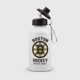 Бутылка спортивная с принтом BOSTON BRUINS NHL , металл | емкость — 500 мл, в комплекте две пластиковые крышки и карабин для крепления | black | boston | bruins | hockey | ice | logo | nhl | sport | usa | бостон | брюинз | кубок | логотип | нхл | спорт | стэнли | хоккей