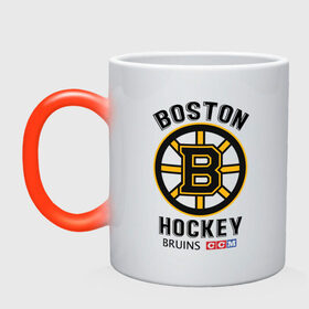 Кружка хамелеон с принтом BOSTON BRUINS NHL , керамика | меняет цвет при нагревании, емкость 330 мл | Тематика изображения на принте: black | boston | bruins | hockey | ice | logo | nhl | sport | usa | бостон | брюинз | кубок | логотип | нхл | спорт | стэнли | хоккей