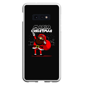 Чехол для Samsung S10E с принтом Mario Christmas , Силикон | Область печати: задняя сторона чехла, без боковых панелей | claus | happy new year | mario | merry christmas | santa | snowman | дед мороз | елка | клаус | марио | новый год | рождество | с новым годом | санта | снеговик