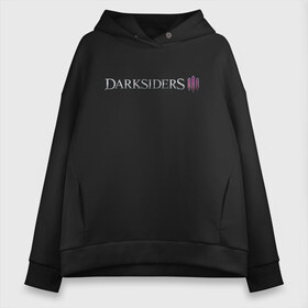 Женское худи Oversize хлопок с принтом Darksiders 3 Logo (Z) , френч-терри — 70% хлопок, 30% полиэстер. Мягкий теплый начес внутри —100% хлопок | боковые карманы, эластичные манжеты и нижняя кромка, капюшон на магнитной кнопке | Тематика изображения на принте: 