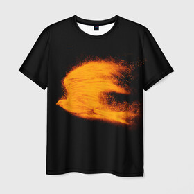 Мужская футболка 3D с принтом Огненная птица , 100% полиэфир | прямой крой, круглый вырез горловины, длина до линии бедер | мечта | огненная птица | огонь | орел | полет | птица | сокол | стремление | фантазия | феникс