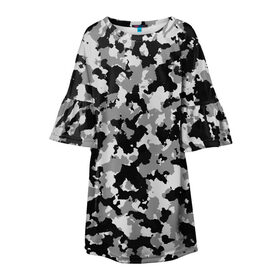 Детское платье 3D с принтом Камуфляж flencktar , 100% полиэстер | прямой силуэт, чуть расширенный к низу. Круглая горловина, на рукавах — воланы | flencktar | армия | бундесвер | военные | камуфляж униформа | солдат | тарн | текстура | шаблон