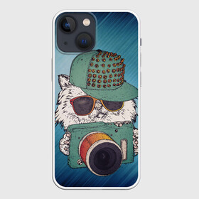 Чехол для iPhone 13 mini с принтом ФотоКот ,  |  | арт | графика | животные | звери | кошки