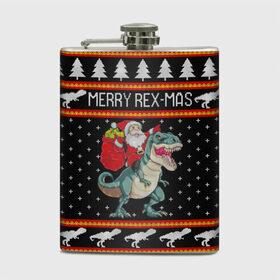 Фляга с принтом Merry Rex-mas , металлический корпус | емкость 0,22 л, размер 125 х 94 мм. Виниловая наклейка запечатывается полностью | 2020 | 2021 | christmas | dino | happy | merry | new year | rex | santa | sweater | t rex | ugly christmas | динозавр | зима | новогодний | новогодняя | новый год | рождественский | рождественский свитер | рождество | санта | свитер | снег