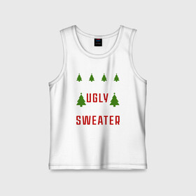 Детская майка хлопок с принтом My ugly christmas sweater ,  |  | 2020 | 2021 | christmas | happy | merry | new year | sweater | ugly christmas | зима | новогодний | новогодняя | новый год | рождественский | рождественский свитер | рождество | свитер | снег