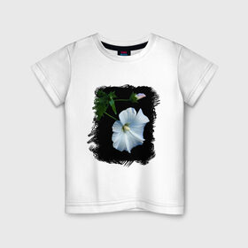 Детская футболка хлопок с принтом Лаватера , 100% хлопок | круглый вырез горловины, полуприлегающий силуэт, длина до линии бедер | букет | лаватера | лето | растение | сад | фото лаватеры | цветок